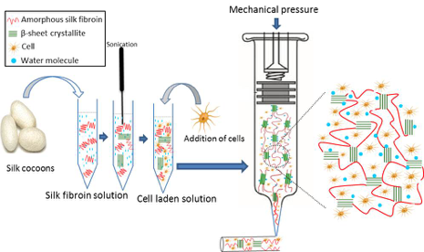3D bio-printing cell laden scaffolds for bone tissue engineering